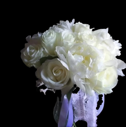 SPECIAL EVENT BOUQUET- WHITE PEONY AND ROSE